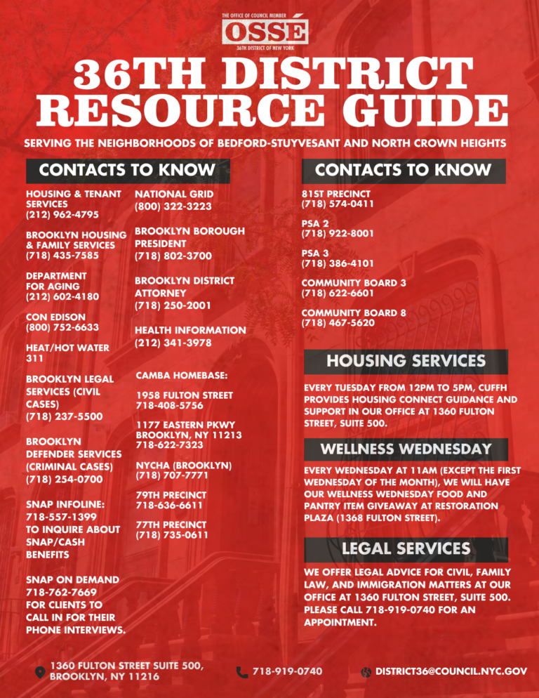 District 36 Resource Guide - Chi Ossé