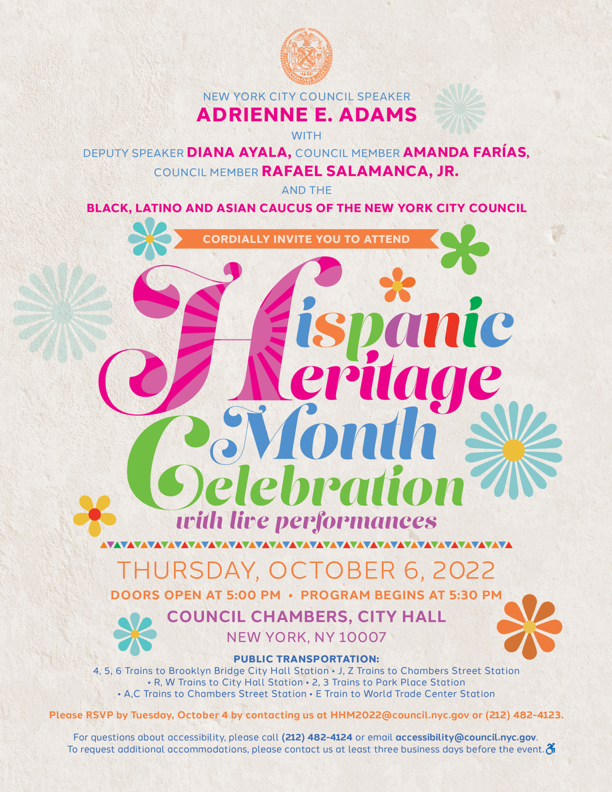 Hispanic Heritage Month Celebration 2022 Flyer