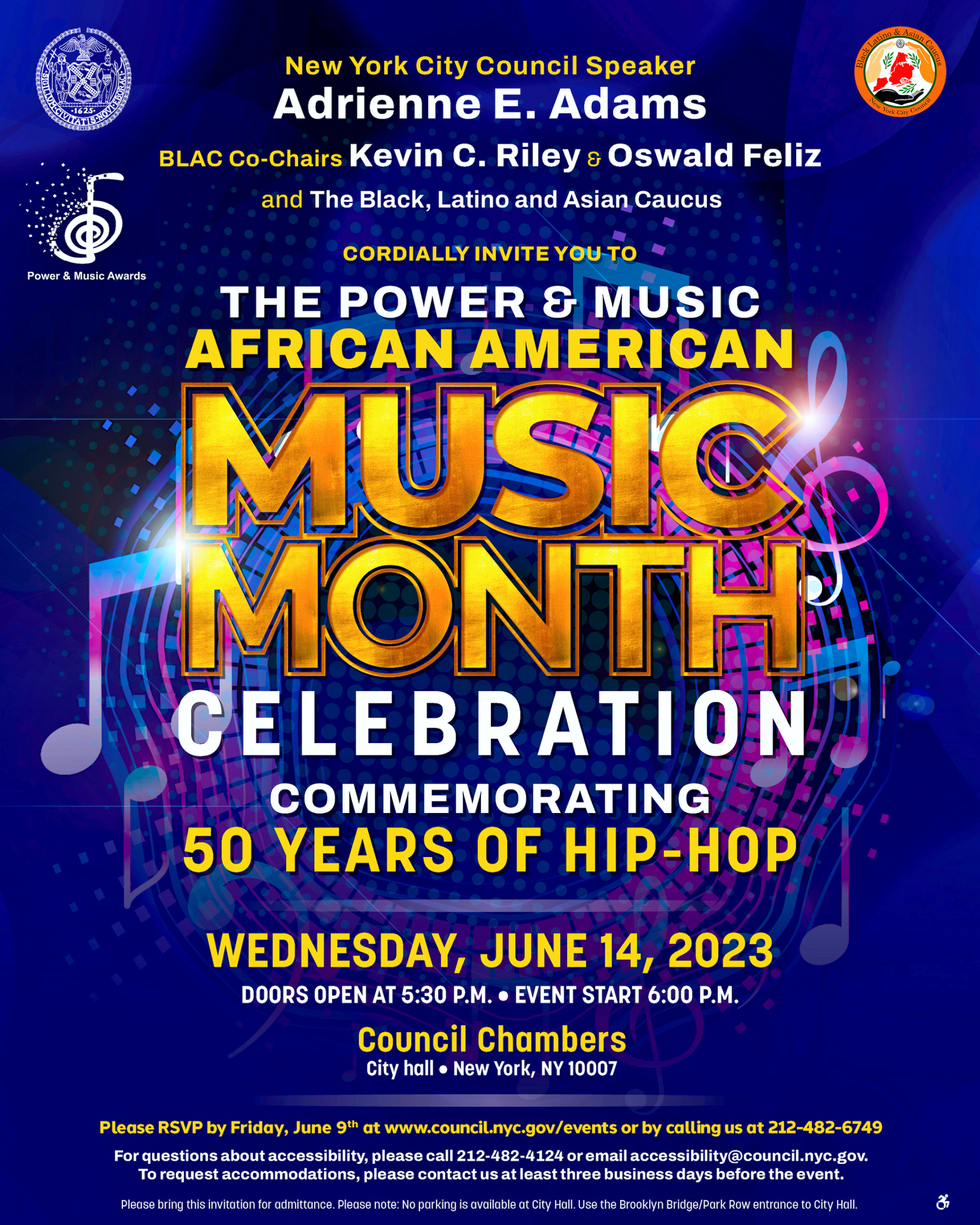 Power & Music African American Music Month Celebration 2023 Flyer