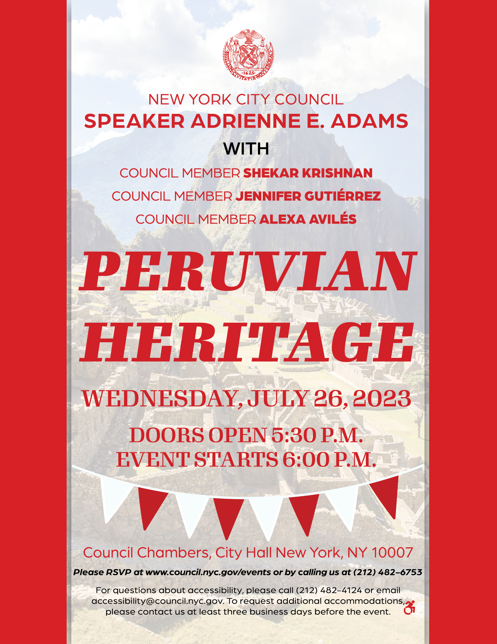 Peruvian Heritage Celebration 2023 Flyer