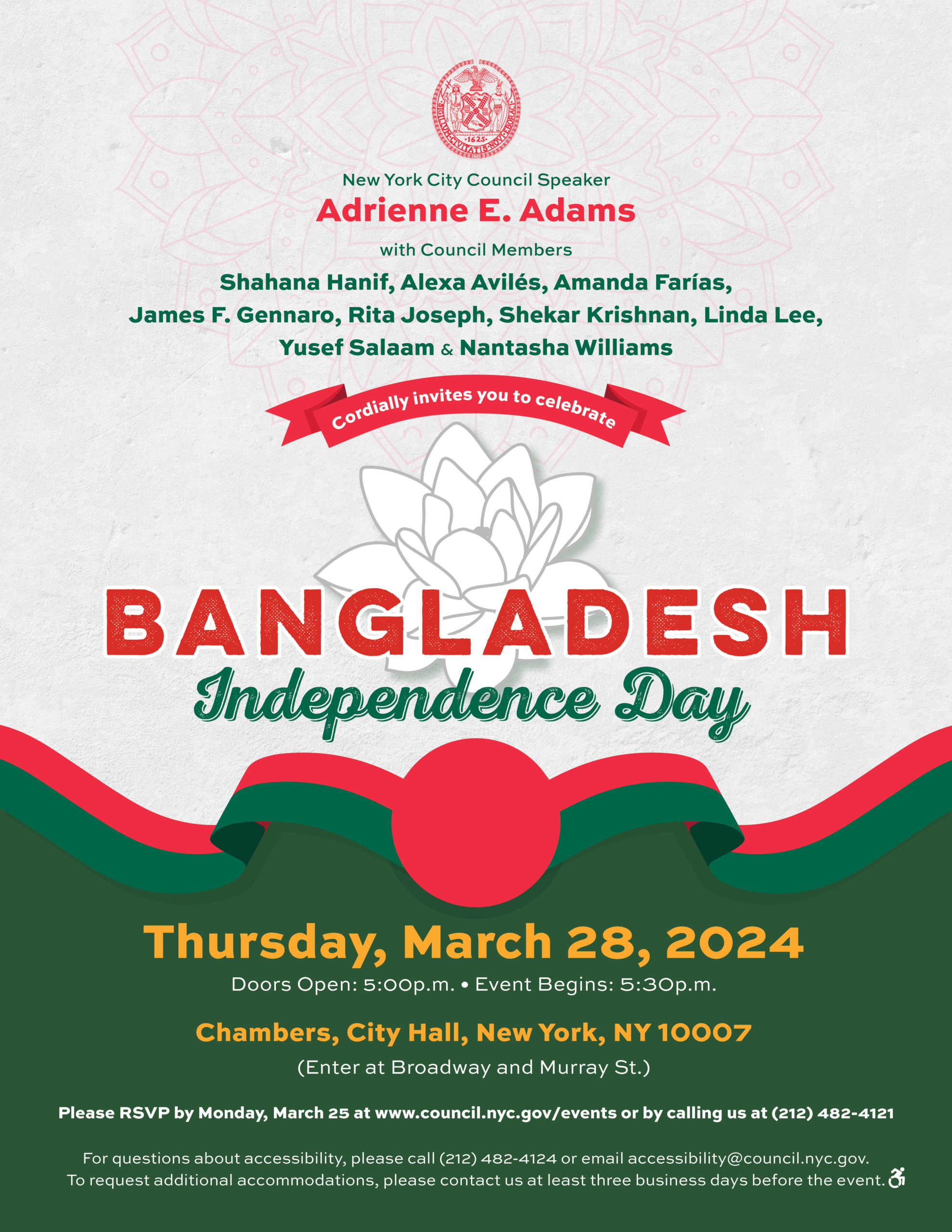 Bangladesh Independence Day Celebration 2024 Flyer