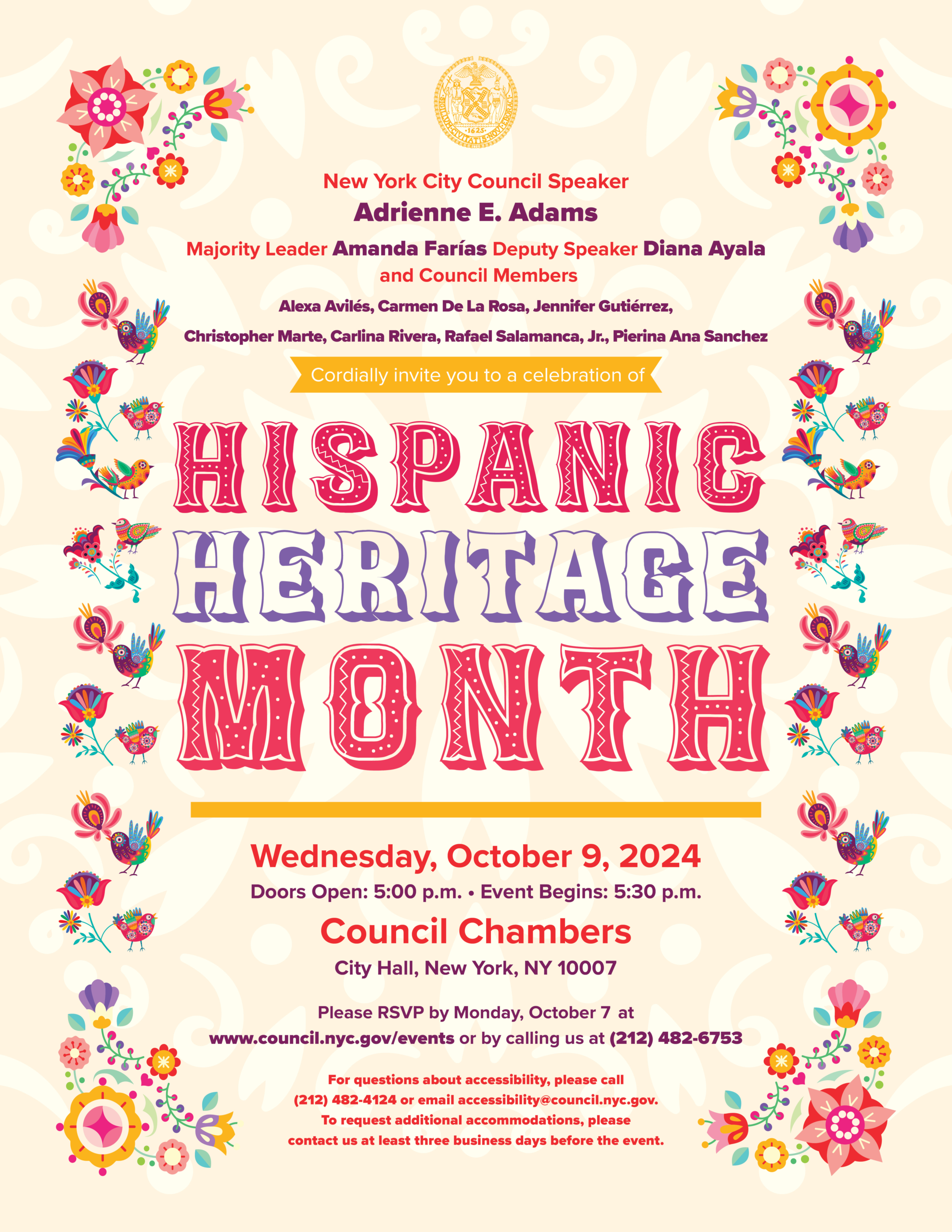 Hispanic Heritage Month Celebration 2024 Flyer