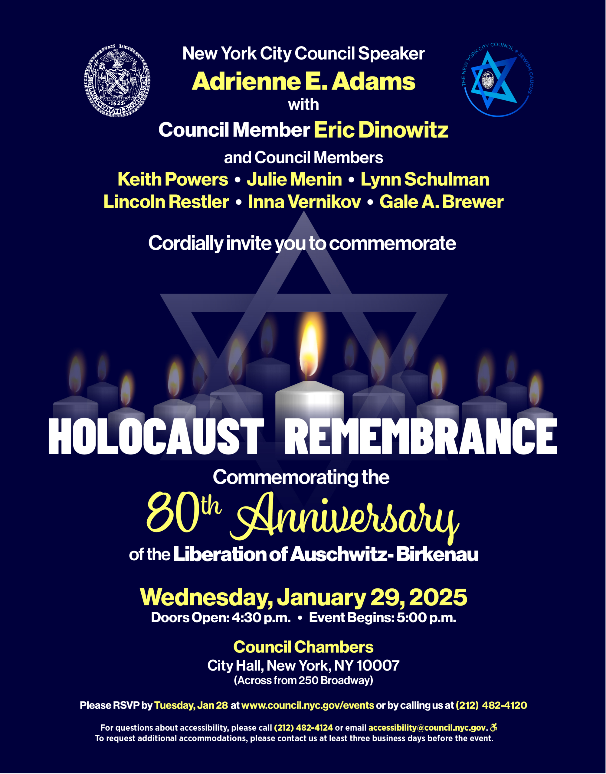 Holocaust Remembrance Commemoration 2025 Flyer