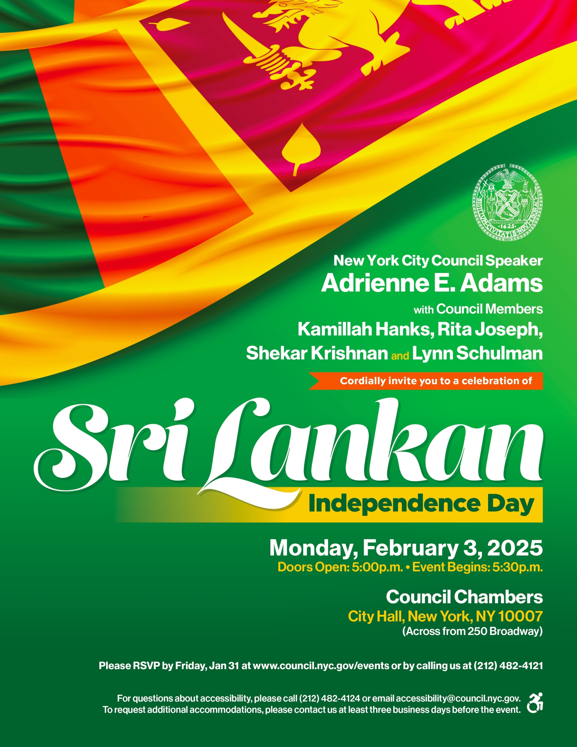 Sri Lankan Independence Day Celebration 2025 Flyer