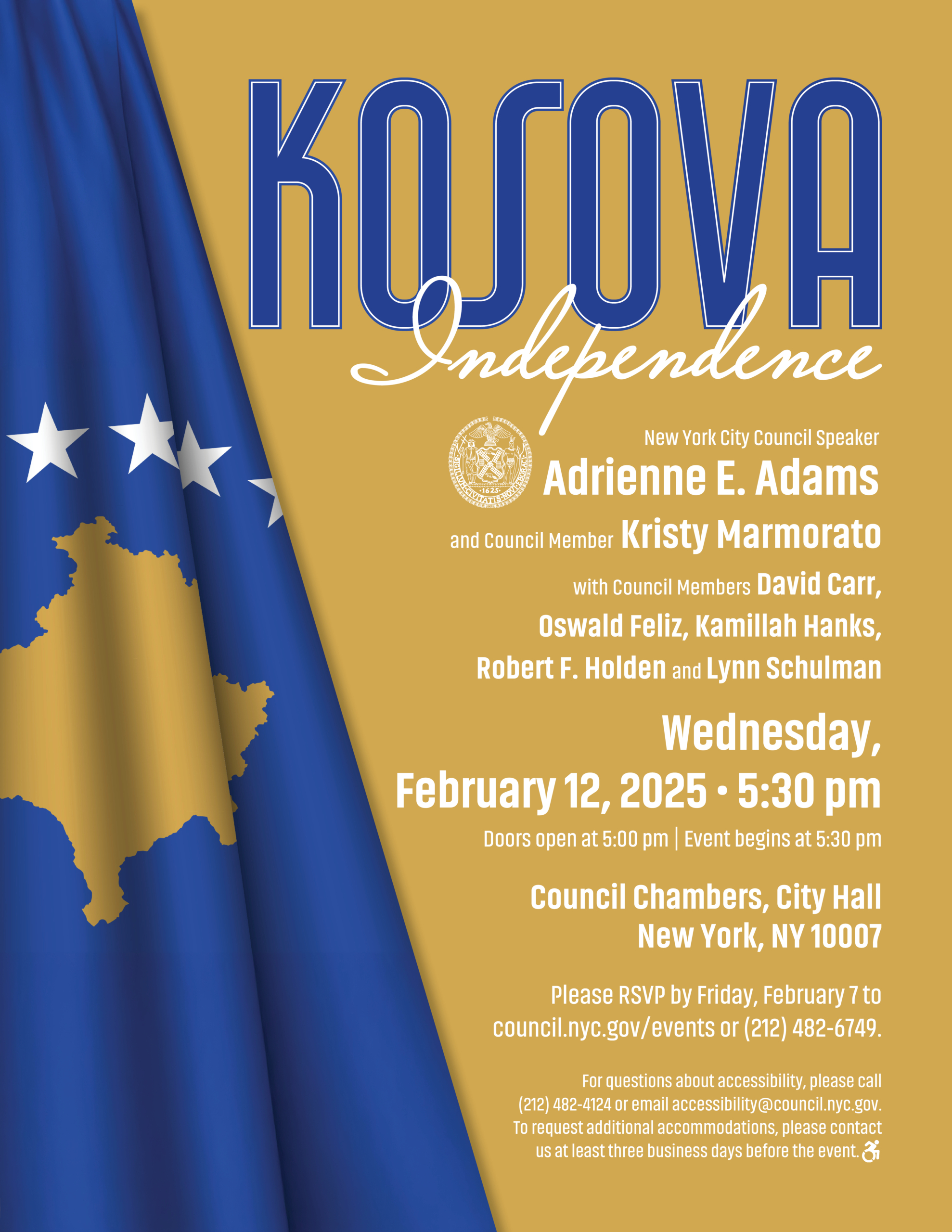 Kosova Independence Celebration 2025 Flyer