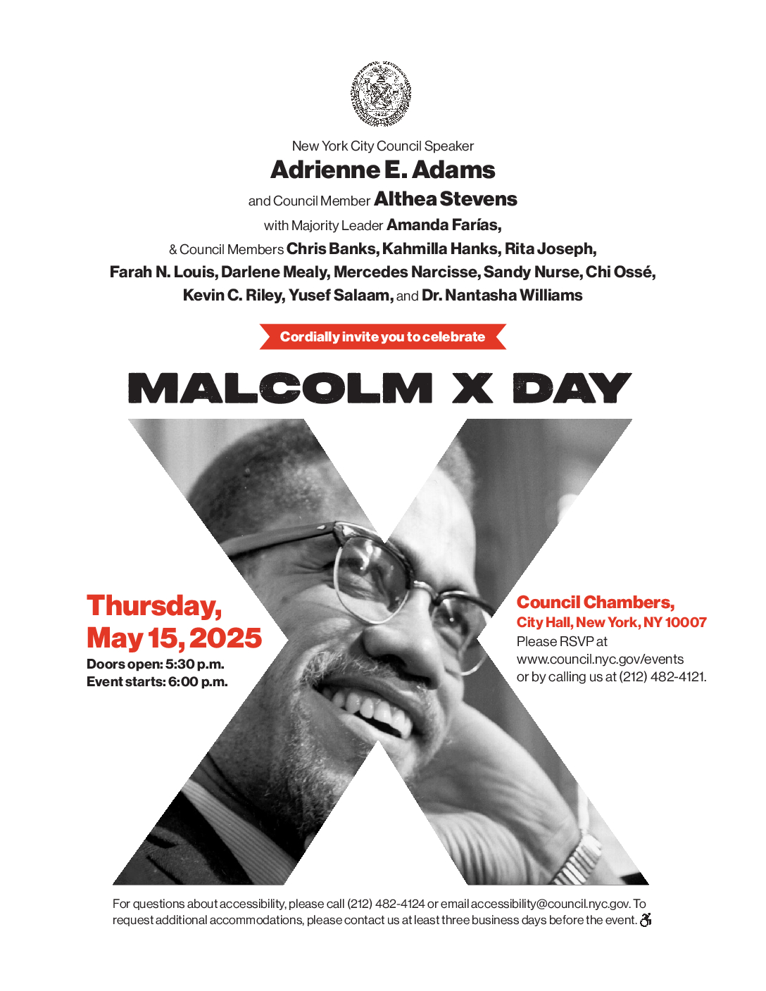 Malcolm X Day 2025  Flyer
