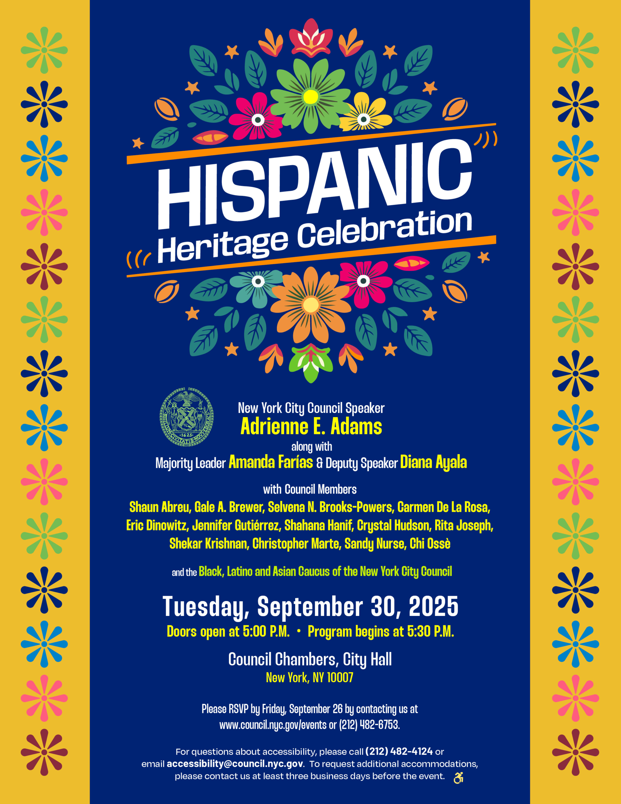 Hispanic Heritage Month Celebration 2025 Flyer