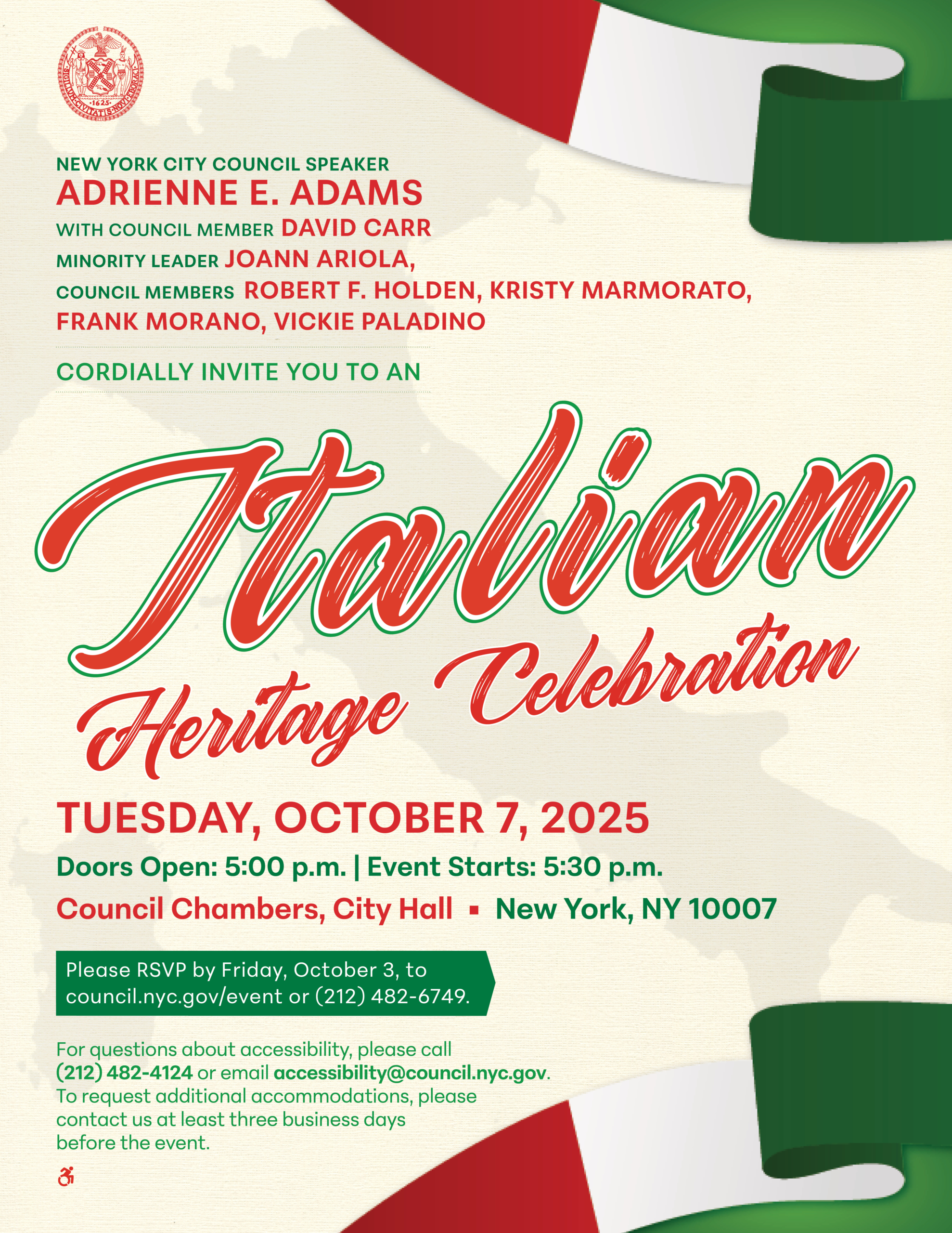 Italian Heritage Celebration 2025 Flyer