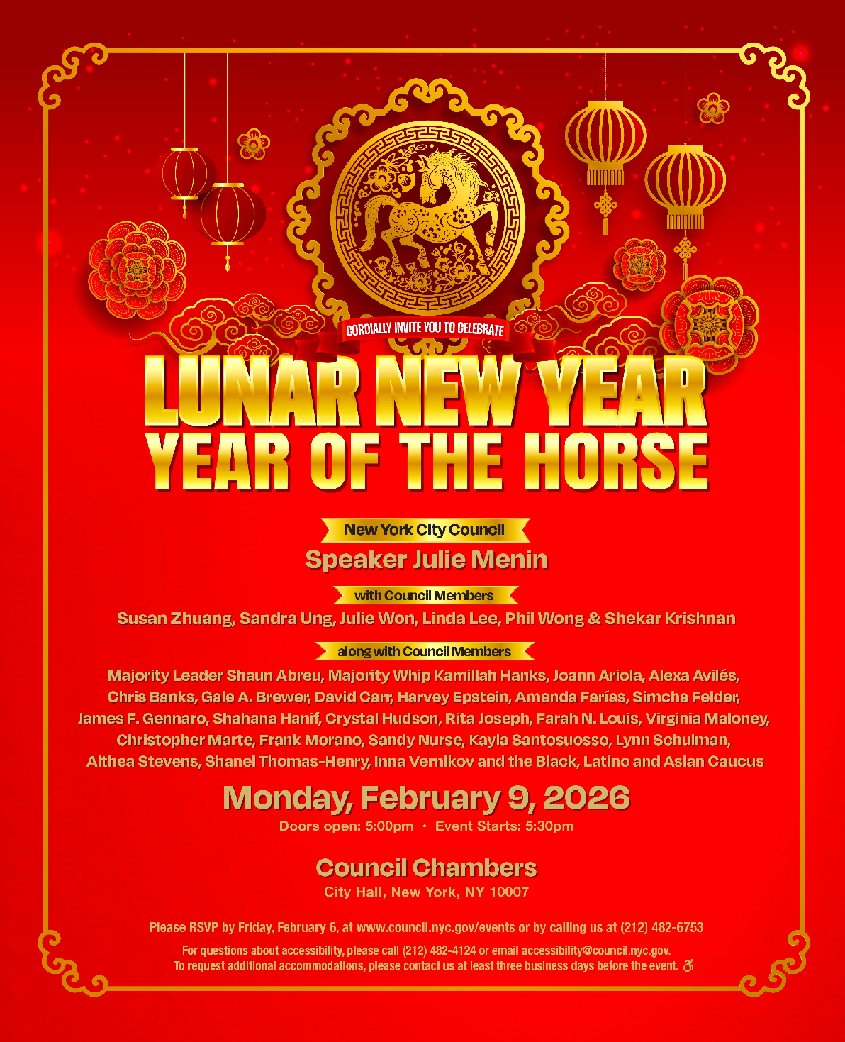 Lunar New Year Celebration 2026 Flyer