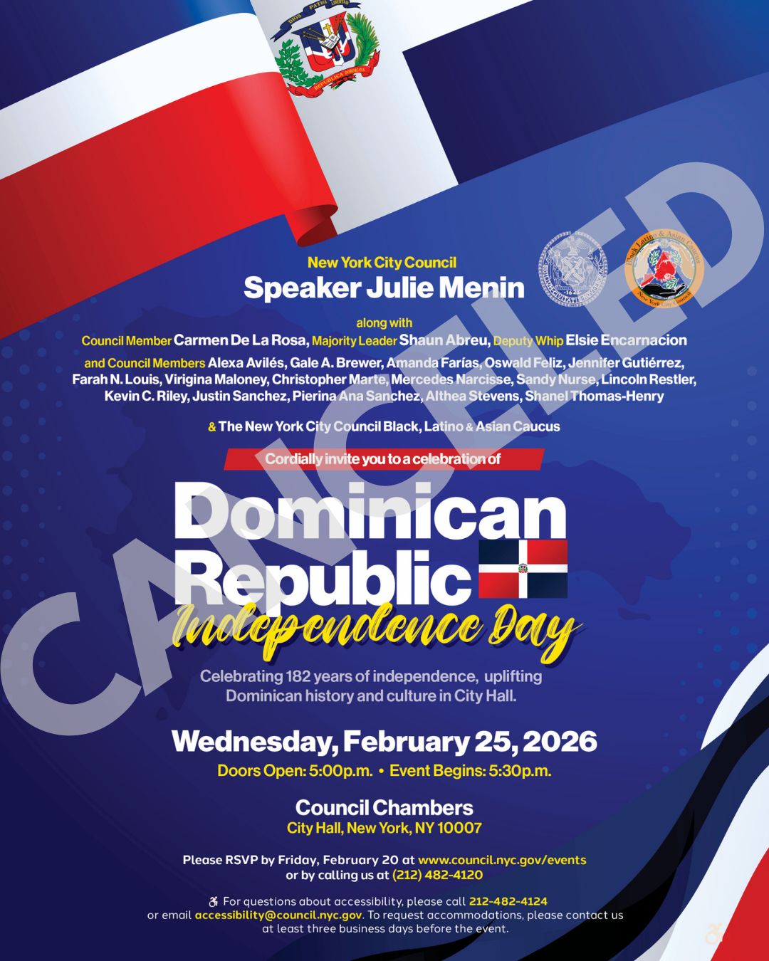 CANCELED: Dominican Republic Independence Day 2026 Flyer